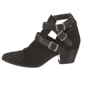 YSL Saint Laurent black suede rock 3 B